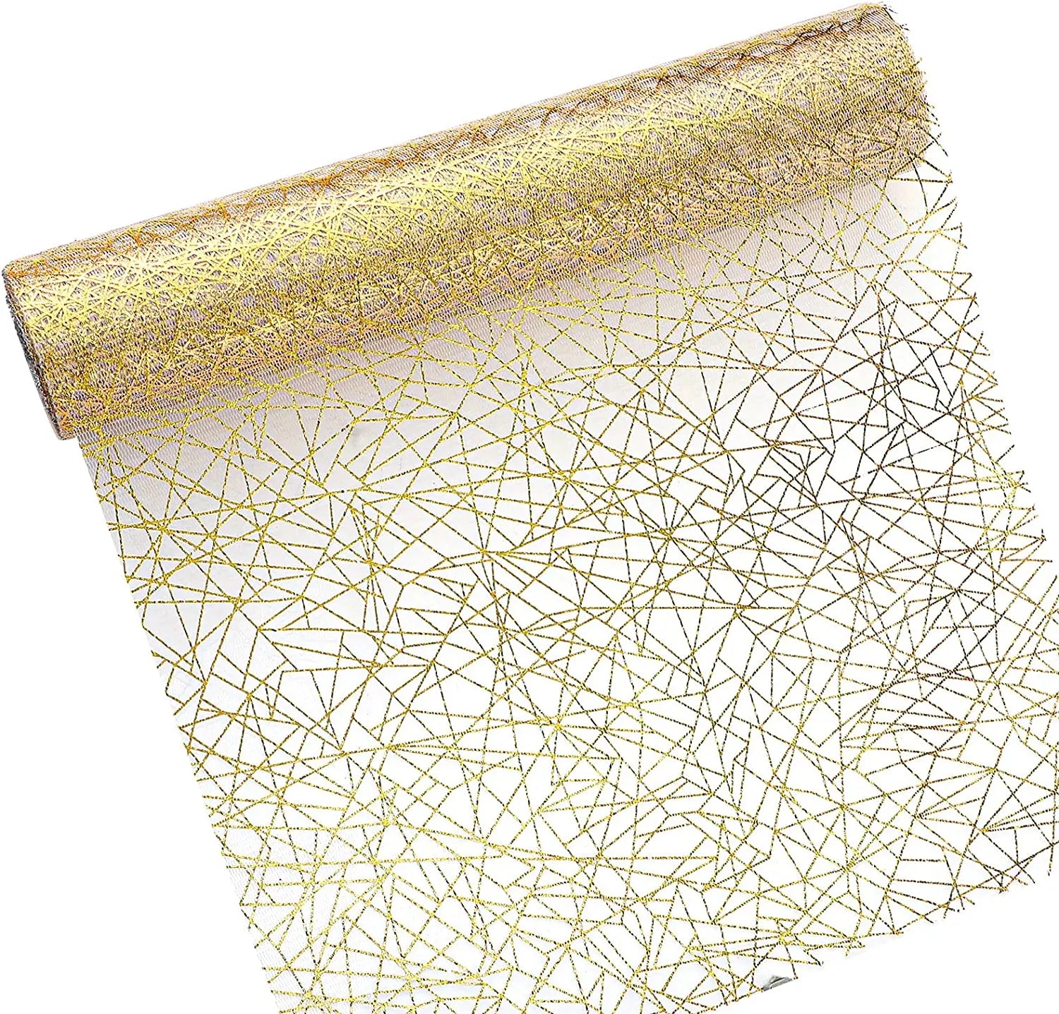 DIY Gold Table Runner 28*500cm Decorative Dining Mesh Glitter Table Runners Rectangle  Thin Table Cloths for Dining Wedding