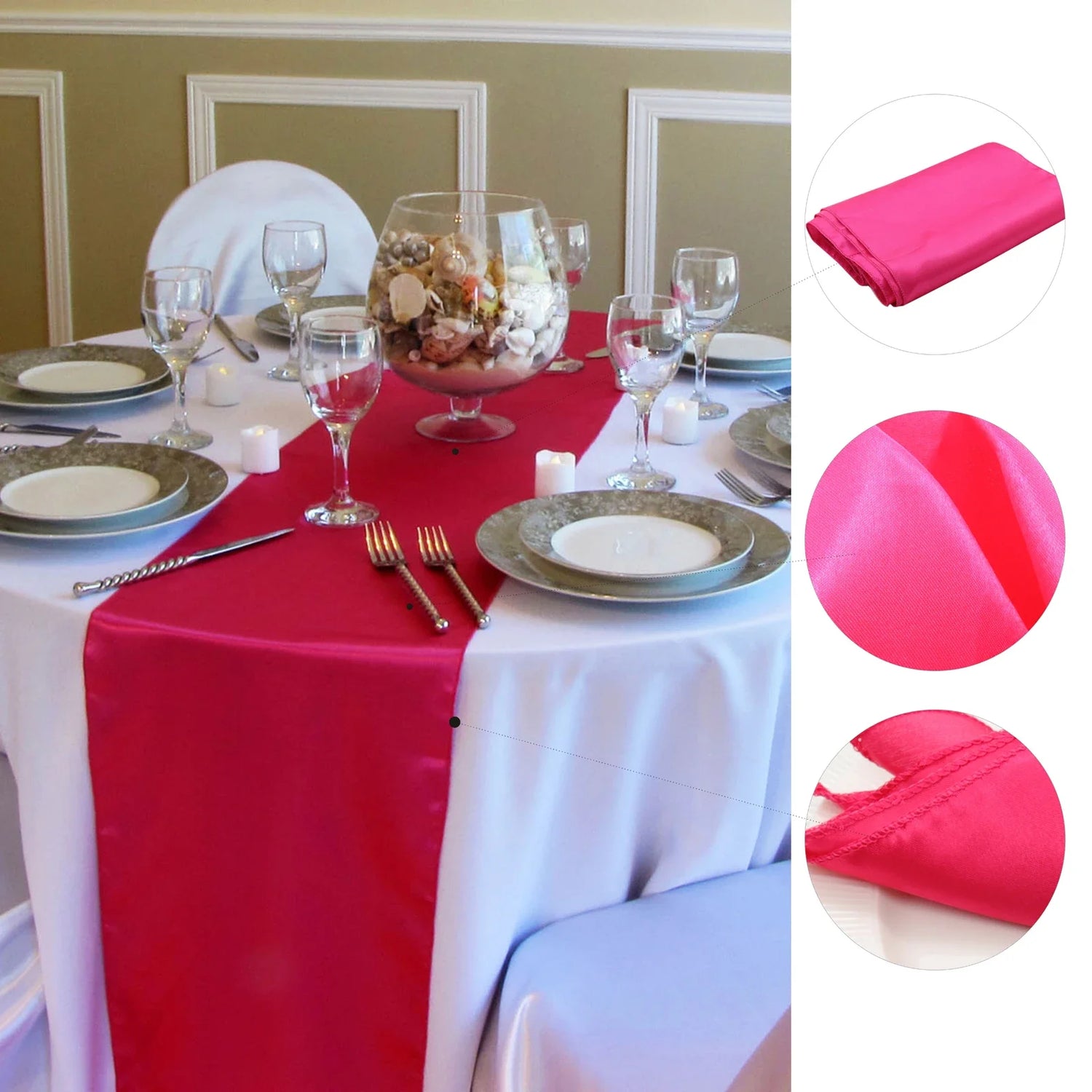 Chemin de Table Mariage Satin